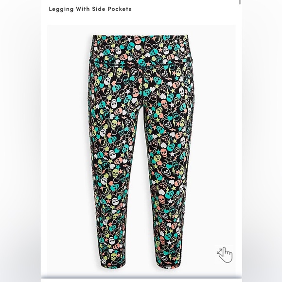 PERFORMANCE CORE CROP ACTIVE LEGGING WITH SIDE POCKETS Torrid Size 2 EUC - Picture 1 of 2